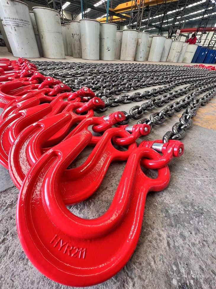Heavy Duty Lifting Chain Sling With Sling Hooks And Adjusters