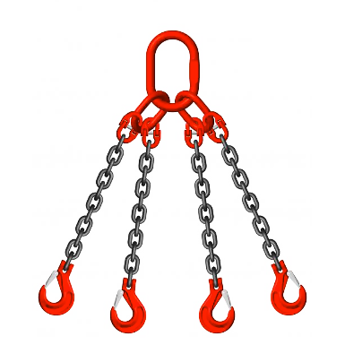 High Strength Chain Sling Triple Leg With Safety Hooks