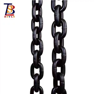 হেভি ডিউটি অ্যালয় স্টিল এন818-2 G80 14*42 মিমি লিফটিং চেইন কালো সমাপ্ত